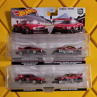 Hot Wheels Premium 2 Pack Nissan Skyline Silhouette & LB-ER34 Super Silhouette  - Image 1 of 4
