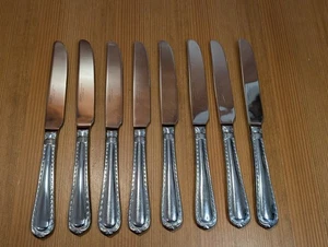 Posten (8) Hampton Silberschmiede Adel Edelstahl 9,5" Tisch Abendessen Messer Set Sehr guter Zustand - Bild 1 von 11
