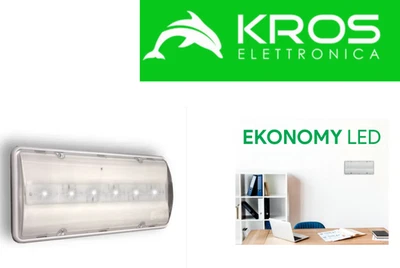 LAMPADA EMERGENZA PARETE ESTERNO LED  200/400 LUMEN AUTONOMIA 90 MINUTI IP44 - Immagine 1 di 4