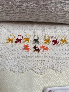 Lote 10 Dijes de Cóctel Animales Miniatura Vintage Plástico Perchas Monos Burros - Imagen 1 de 24