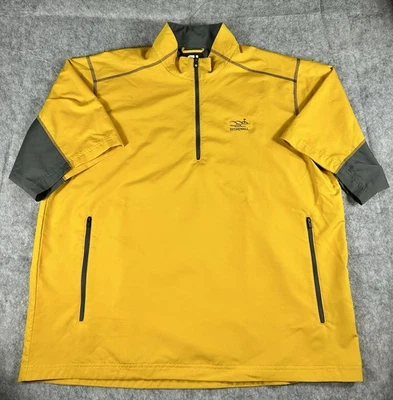 Camisa de viento de golf FootJoy para hombre 1/4 cremallera manga corta amarilla Stonewall Resort logotipo Foto 1 de 4