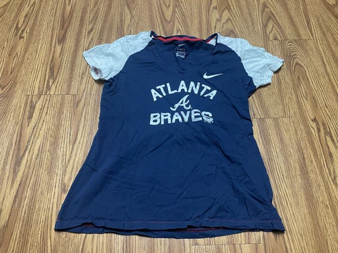 Womens Nike Atlanta Braves MLB Baseball Shirt XL Cover