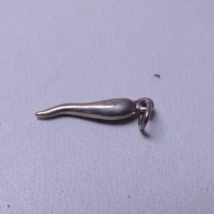 Italian Horn Charm 925 Sterling Silver Cornicello - Picture 1 of 3
