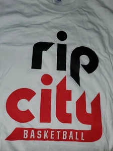 Portland Trail Blazers 2019 NBA White T Shirt Rip City Basketball Size L Large - Picture 1 of 2