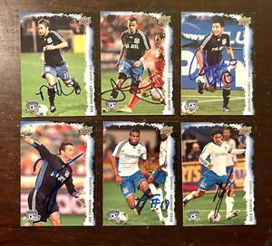 MLS SAN JOSE EARTHQUAKES LOT OF 6 SIGNED 2009 SOCCER CARDS ALVAREZ GARCIA CANNON - Picture 1 of 1