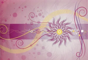 Laptop Folie Aufkleber Sticker 13-15,6"Zoll Vinyl Notebook Pink Blume Flow - Bild 1 von 1