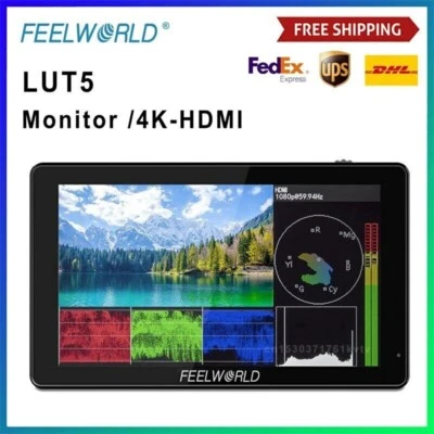 FEELWORLD LUT5 5.5 inch 3000nits DSLR Camera Field Monitor Ultra Bright 4K HDMI - Image 1 of 4