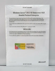 Microsoft Windows Server 2012 R2 Datacenter - HP-ROK - 2CPU - mit DVD -NEU- - Bild 1 von 1