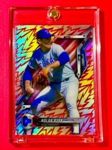 Nolan Ryan RARE ACETATE LIGHTNING BOLT REFRACTOR TOPPS HOF INVESTMENT CARD MINT! - Picture 1 of 7
