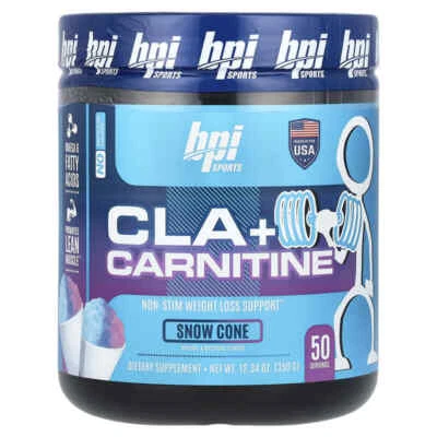 2 X BPI Sports, CLA + carnitina, cono de nieve, 12,34 oz (350 g) Foto 1 de 2