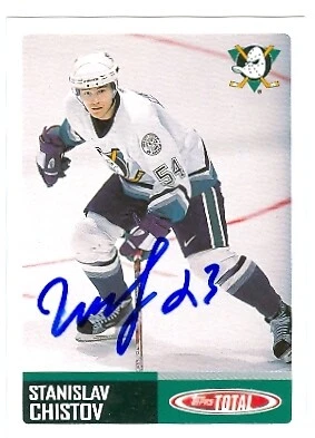 Stanislav Chistov autographed Hockey Card (Anaheim Ducks) 2003 Topps Total #434 - Image 1 of 1