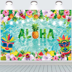Hawaiian Aloha Backdrop Water Summer Party Supplies Photography Studio