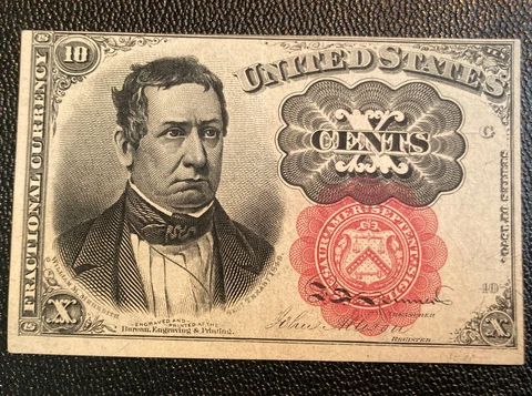 fractional currency 10 cents 1864 Cover