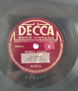 Ramon Armengod– Maria Elena / Escuchame ~ 1941 Decca 78 RPM - Picture 1 of 7