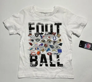 NFL FOOTBALL All Teams White Cotton Shirt-Child's Size 2T  NEW - Picture 1 of 2