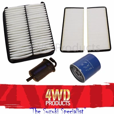 JUEGO DE FILTROS DE ACEITE/AIRE/COMBUSTIBLE/CABINA - Suzuki Grand Vitara 3/5 puertas SQ420 2.0 (98-03) Foto 1 de 3