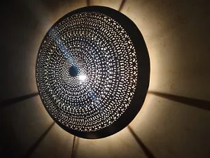 2 Gold Wandleuchte Messing marokkanische antike Lampe Kupfer Wandleuchte graviert Stil Wandleuchte - Bild 1 von 11