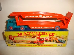 MATCHBOX MAJOR M-8 CAR TRANSPORTER - EXCELLENT in original BOX - Picture 1 of 12