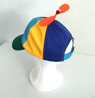 vintage propeller hat S/M size unisex, rainbow color