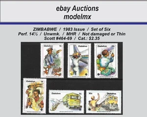 Simbabwe - 1983, Sc#464-69, 6er Set, MHR - Kat. 2,35 $ - Bild 1 von 1