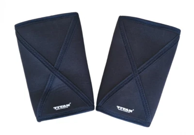 Titan Yellow Jacket Knee Sleeves - Powerlifting - IPF Legal - AMP Legal - Black - Image 1 of 2