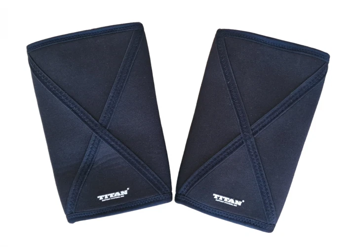 Titan Yellow Jacket Knee Sleeves - Powerlifting - IPF Legal - AMP Legal - Black - Image 1 of 2