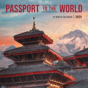 PASSPORT TO THE WORLD - 2025 WALL CALENDAR - BRAND NEW - 899740 - Picture 1 of 1
