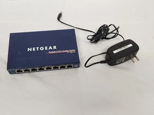 NetGear ProSafe (GS108 v3) 8-Port Gigabit External Ethernet Switch w/ Power - Picture 1 of 5