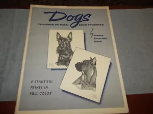 (8) GLADYS EMERSON COOK perros de raza pura favoritos 16”x 12” EN CARPETA ORIGINAL - Imagen 1 de 11