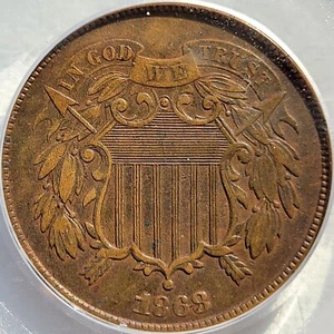1868-P Two 2 Cent PCGS AU50 * Very Nice! * 1868 - Picture 1 of 4