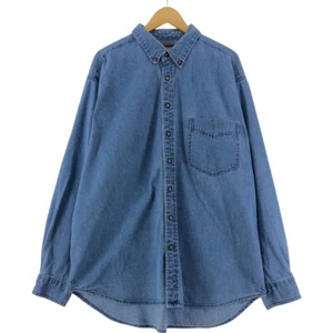 90s~00'S Wrangler HERO Long Sleeve Button Down Denim Shirt Men's XL /eaa531272 - Picture 1 of 8
