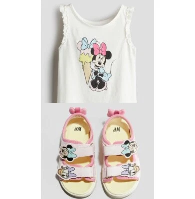 Sandálias e blusa com babados Minnie Mouse & Friends - Pacote - Imagem 1 de 4