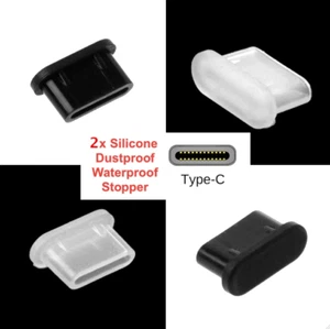 2x USB typu C pyłoszczelna wtyczka przeciwpyłowa korek silikonowy do iPhone 16 16e - Zdjęcie 1 z 3