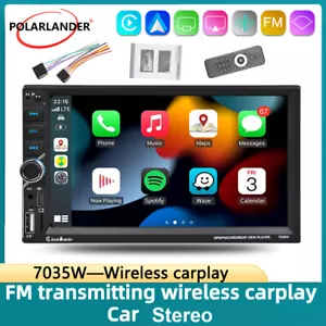 7" 2 Din Car Stereo Bluetooth Play IOS Carplay Android Auto TF/USB/AUX/FM DSP - Picture 1 of 12