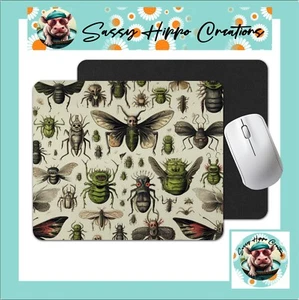 Tapis de souris insectes effrayants insectes rampants effrayants Halloween antidérapant facile à nettoyer - Photo 1/4