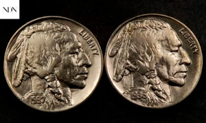 Juego de níquel Buffalo 1936 + 1937 - casi sin circular (AU) -- Lote de 2 monedas - Imagen 1 de 3