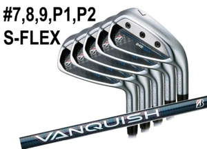 BRIDGESTONE GOLF 245MAX IRON #7-9, P1, P2 SET VANQUISH BSi S FLEX SHAFT 5 CLUBS - Picture 1 of 8