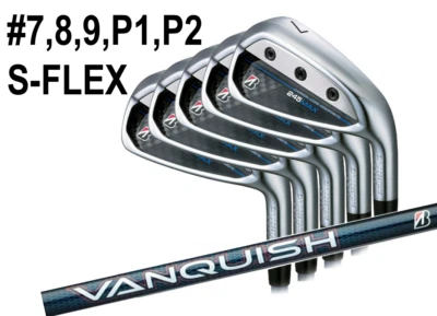 BRIDGESTONE GOLF 245MAX IRON #7-9, P1, P2 SET VANQUISH BSi S FLEX SHAFT 5 CLUBS - Image 1 of 4