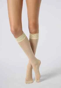 5 Pack Oroblu Sheer Knee-highs with Hearts motif Sweetie 20 den NEW COLLECTION - Picture 1 of 14