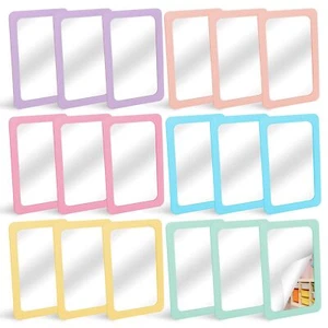 18 Pcs Small Pastel Plastic Craft Mirrors Unbreakable 6x4 Inch Double-Sided - Picture 1 of 7