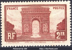 FRANCE ARC DE TRIOMPHE 2Fr N° 258 NEUF * AVEC CHARNIERE A VOIR - Picture 1 of 2