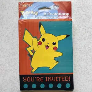 Vintage Pokemon Party Einladungen um 2000! NEU - Made in USA Nintendo Pikachu - Bild 1 von 2