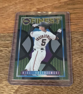 2022 Topps Finest Flashbacks rifrattore nero Mike Yastrzemski /25 Giants #8 - Foto 1 di 2