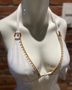 Banana Moon weisser Bikini Santa fe Yero ecru Gr L /38 Hose+Top   Neu  Etikett - Bild 1 von 19