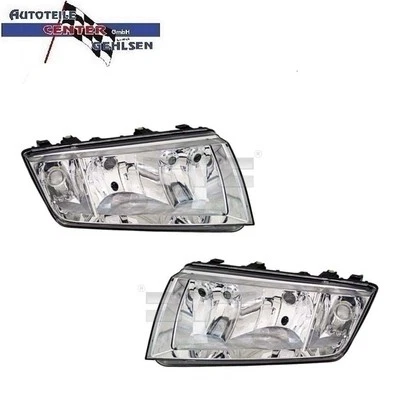 SCHEINWERFER LINKS + RECHTS H7 / H3 FÜR SKODA FABIA I (GEHÄUSEFARBE CHROM) - Bild 1 von 3