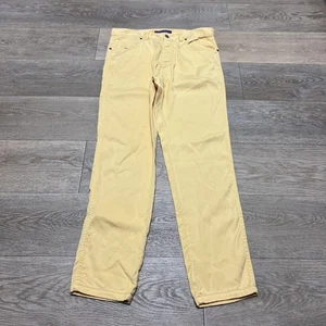 Ralph Lauren Purple Label Casual Pants Mens 32x31 Solid Yellow Cotton Blend Soft - Picture 1 of 16