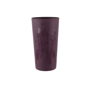 Neu Lila Rund Kunststoff Becher Weihnachten Kaffee Tee Getränk Tasse Becher 26-Unze - Bild 1 von 7