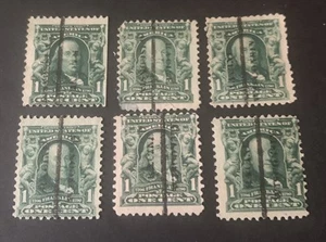 Racine Wis. Precancel 1902 1c green PSS# L-5 TS up&down 6pcs. - Picture 1 of 1