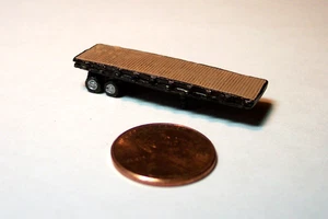 Z scale Flat Bed Semi-Trailer custom finished trailer model train detail NEAT - Picture 1 of 3
