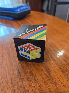 Vintage RUBIK'S CUBE Knock Off WONDERFUL PUZZLER Original Box 3x3 - Picture 1 of 6